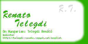 renato telegdi business card