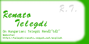 renato telegdi business card